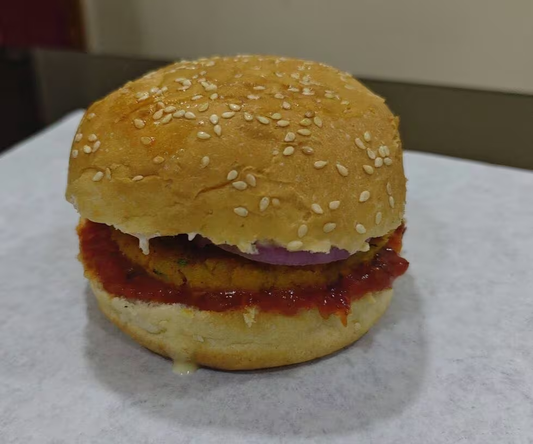 Schezwan Aloo Tikki Burger